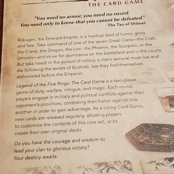 Fantasy Flight Games Legend of the Five Rings Card Bundle | 60 Cards As Pictured - Picture 12 of 15